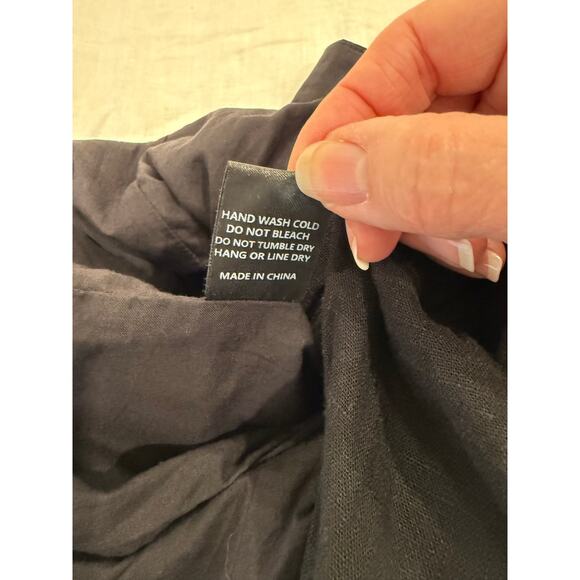 Et Clet Sleeveless Button Front Straight Leg Jumpsuit V-Neck Black Women's Small - Picture 8 of 11